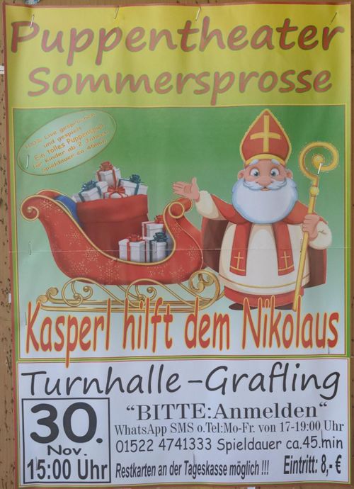 Puppentheater Sommersprosse - Kasperl hilft dem Nikolaus